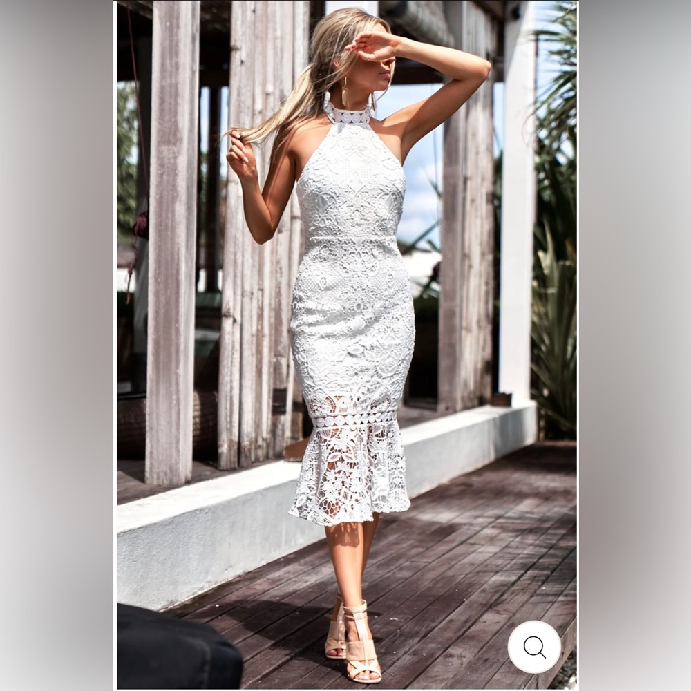 JAUS Sonia Dress in White! Size 4.